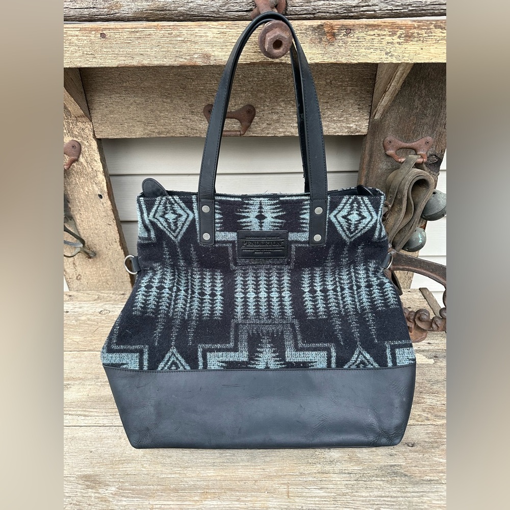 Pendleton Wool & Leather Western Tote Bag Purse